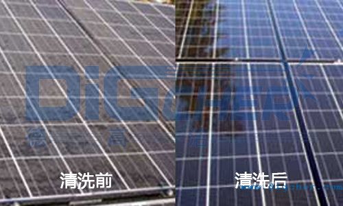 太陽(yáng)能電池板清洗前后對(duì)比